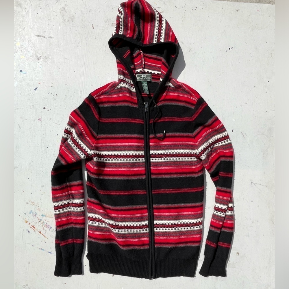 Women's Lauren Ralph Lauren Active Hoodie Multicolor Southwest‎ M Zip Aztec City